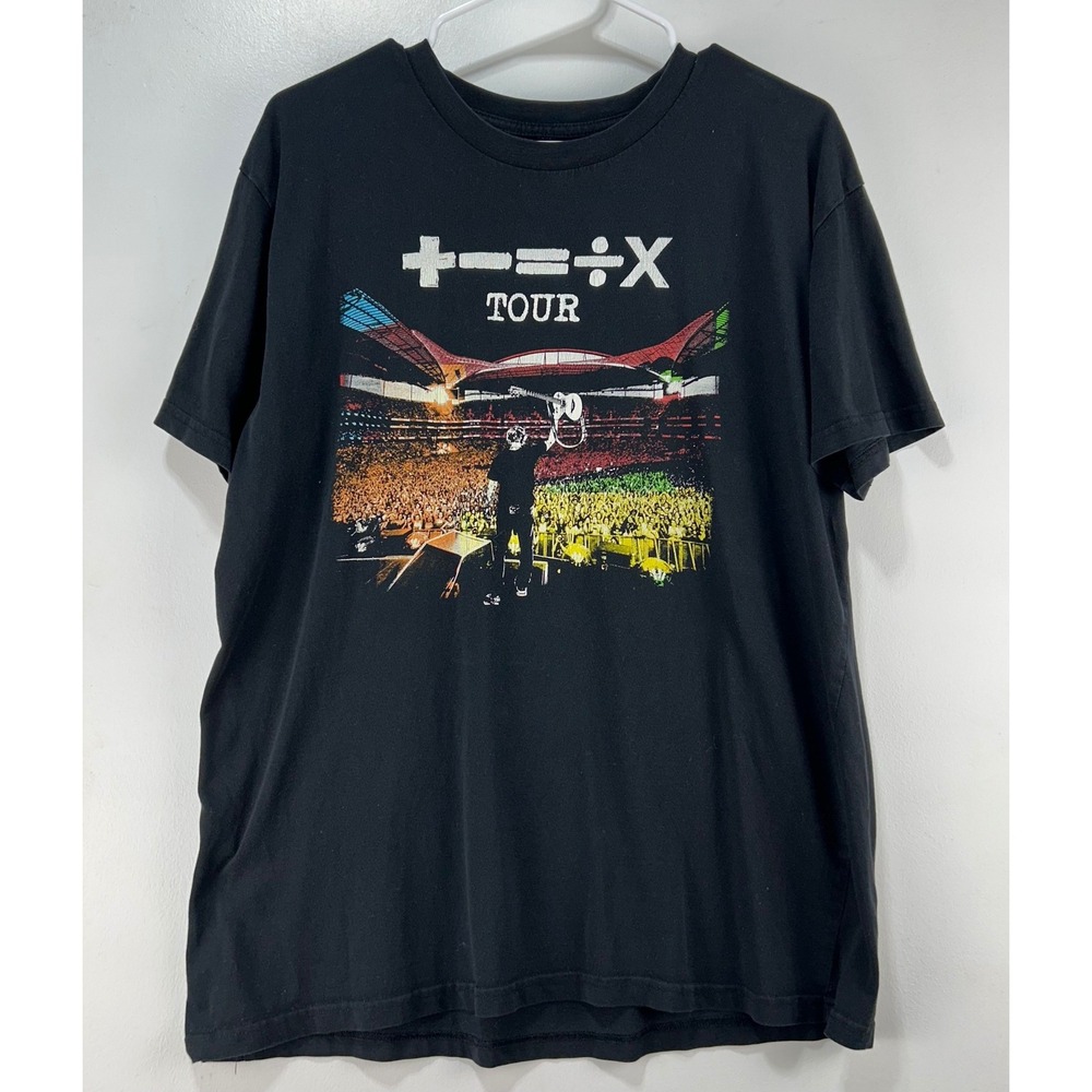 Ed Sheeran Mathematics Tour T-Shirt Black 2023 World Tour Dates Large Mens